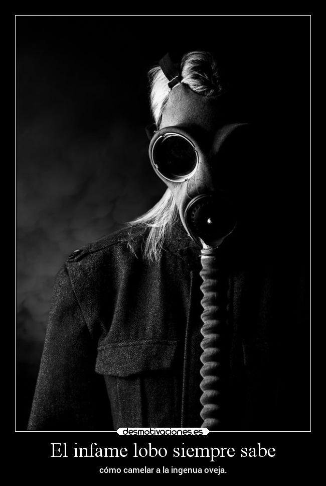 El infame lobo siempre sabe - cómo camelar a la ingenua oveja.