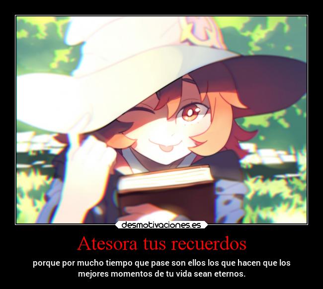 carteles recuerdos anime recuerdos erosekai gotian little witch academia desmotivaciones