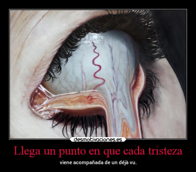 Llega un punto en que cada tristeza - viene acompañada de un déjà vu.
