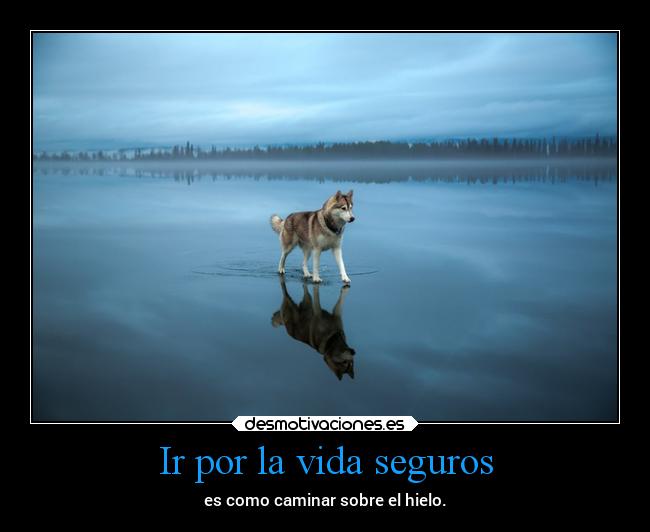 Ir por la vida seguros - es como caminar sobre el hielo.