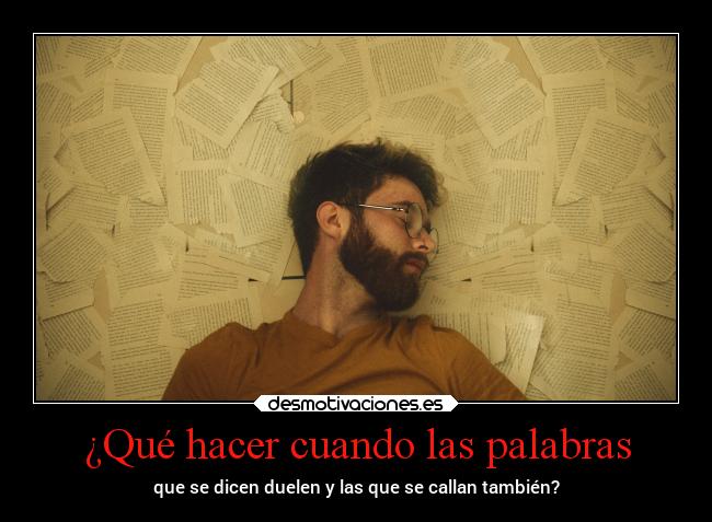 ¿Qué hacer cuando las palabras -
