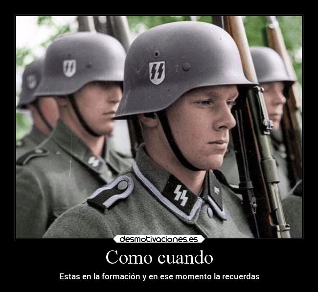 Como cuando - Estas en la formación y en ese momento la recuerdas