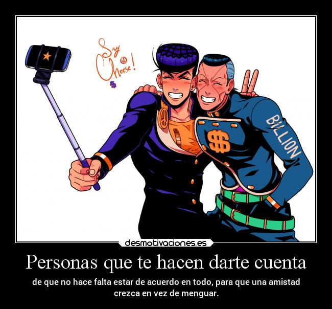 carteles amistad harukaze erosekai jojo jojosbizarreadventure felicidades blackrockshooter25 josuke desmotivaciones