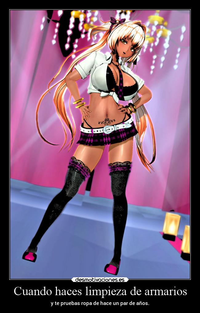 carteles anime humor risa cosasquepasan ropa raptorhunters harukaze erosekai gyaru ganguro kogal gal desmotivaciones