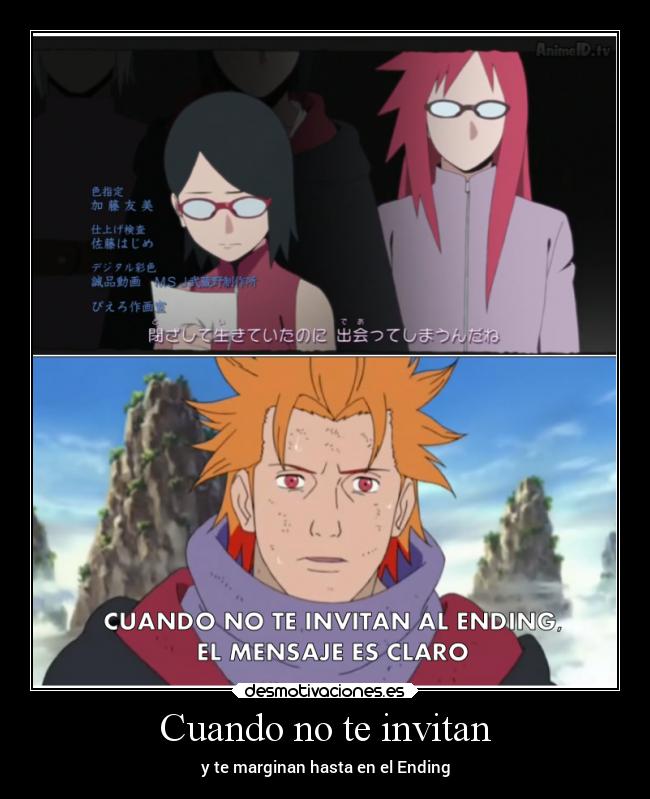 Cuando no te invitan - y te marginan hasta en el Ending