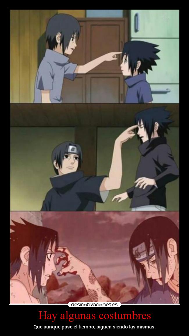 carteles anime naruto sasuke itachi desmotivaciones