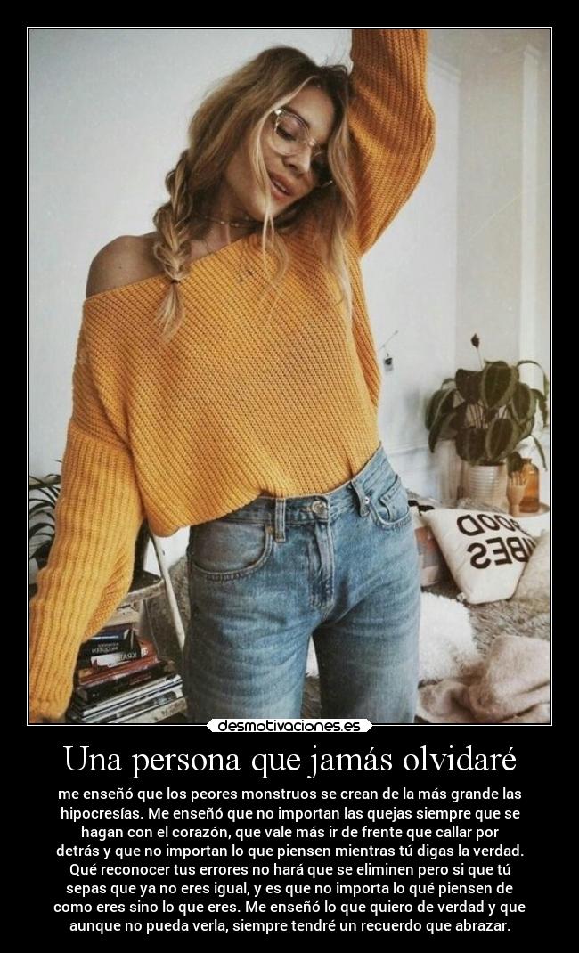 Una persona que jamás olvidaré - 
