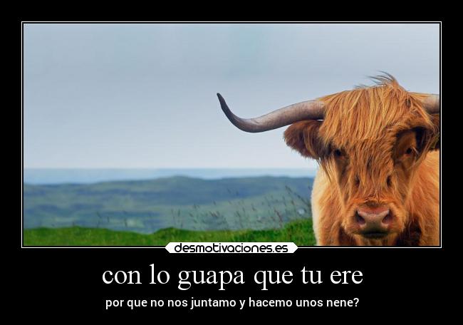 con lo guapa que tu ere - por que no nos juntamo y hacemo unos nene?