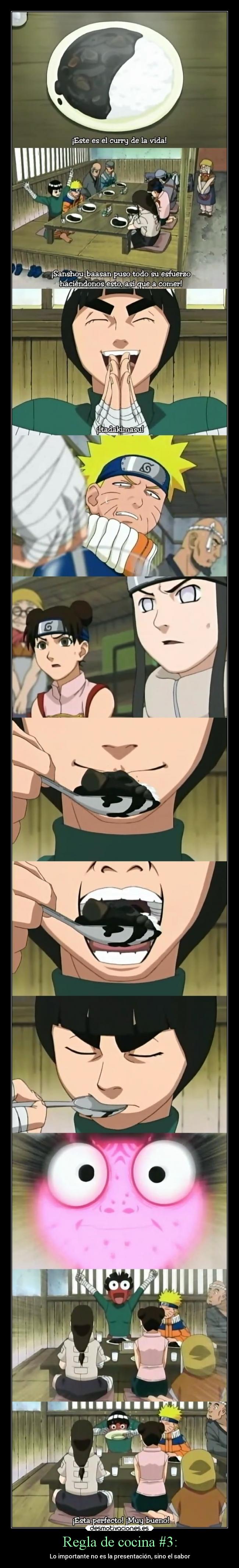 Regla de cocina #3: - Lo importante no es la presentación, sino el sabor