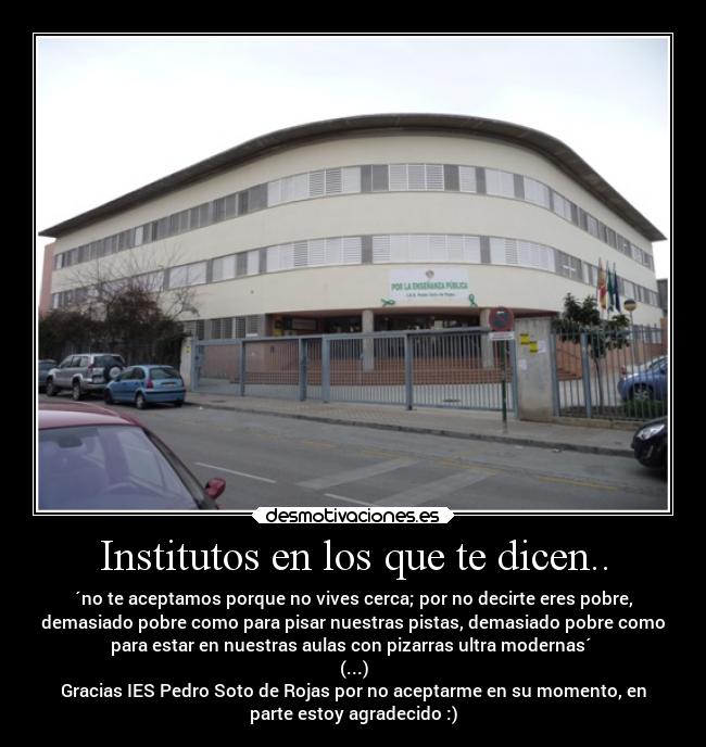 carteles desmotivaciones ies pedro soto rojas granada hayquejoderse que cara tienen muchos deverdad desmotivaciones