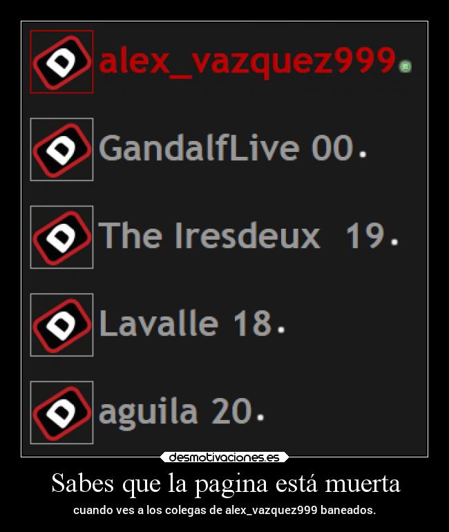 Sabes que la pagina está muerta - 