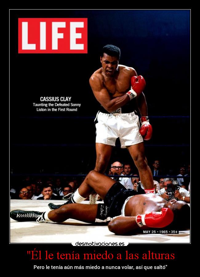 Él le tenía miedo a las alturas - Pero le tenía aún más miedo a nunca volar, así que saltó