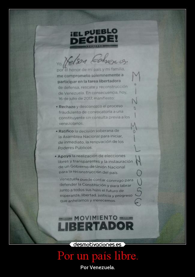 Por un país libre. - 