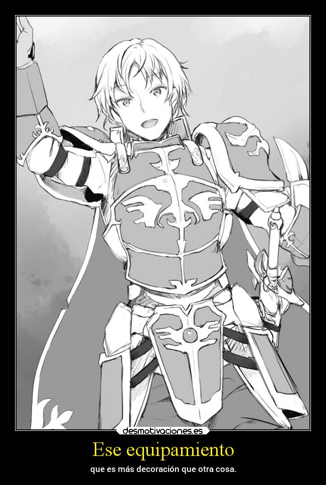 Ese equipamiento - que es más decoración que otra cosa.