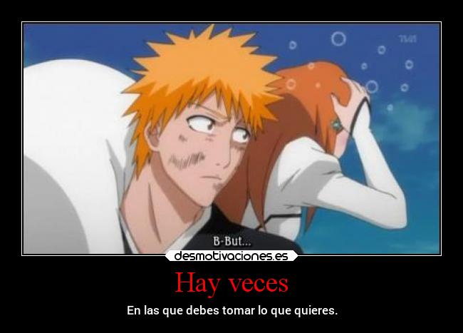 carteles anime bleach ichigo orihime desmotivaciones