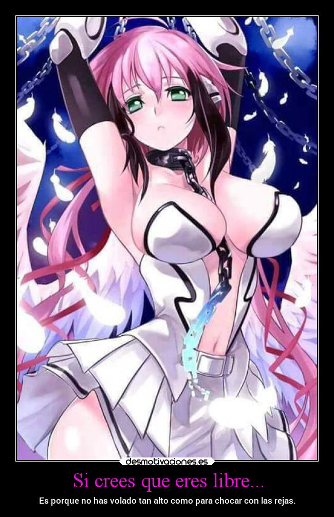 carteles anime libertad soranootoshimono desmotivaciones