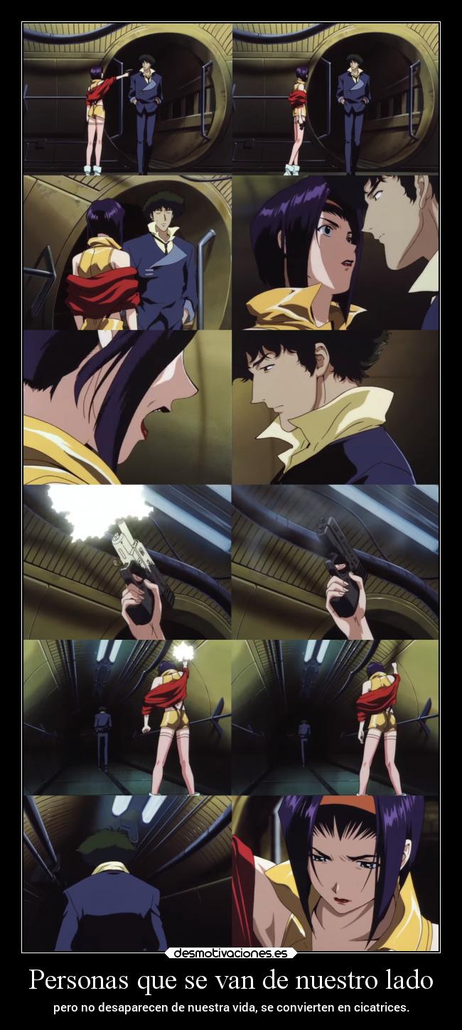 carteles anime vida amor mundo dolor raptorhunters harukaze erosekai cowboybebop spike faye dayo dayoscript desmotivaciones