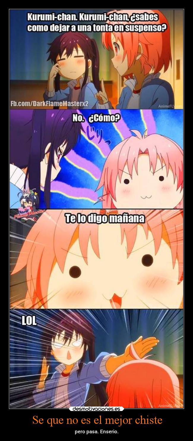 Se que no es el mejor chiste - pero pasa. Enserio.