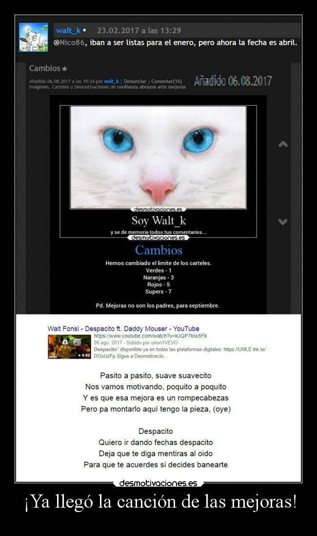¡Ya llegó la canción de las mejoras! - 