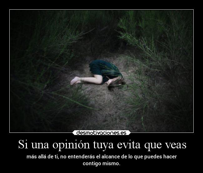 Si una opinión tuya evita que veas -