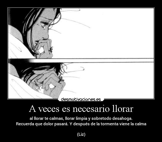 A veces es necesario llorar - 