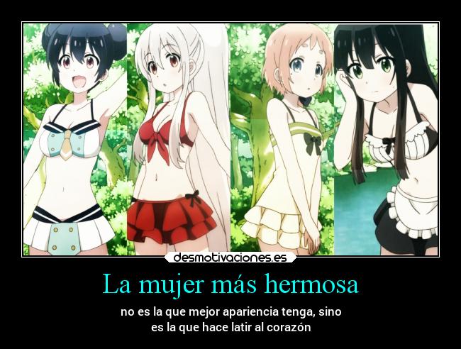 carteles mujer anime mujer corazon mujeres apariencia belleza perfeccion desmotivaciones