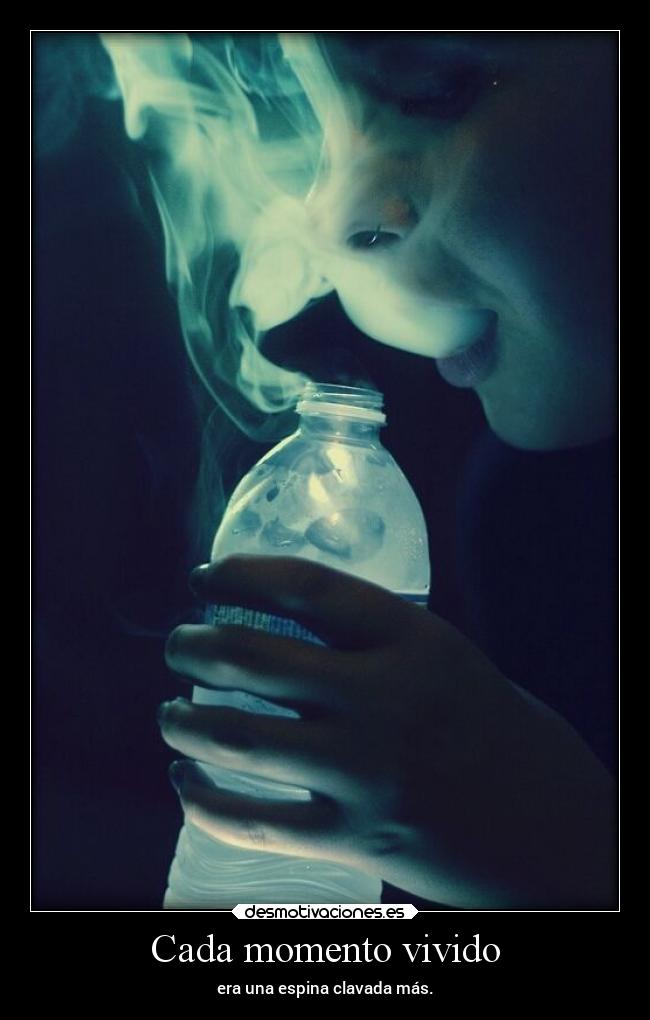 Cada momento vivido - era una espina clavada más.