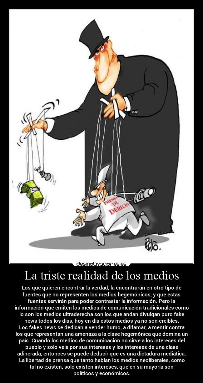 La triste realidad de los medios -