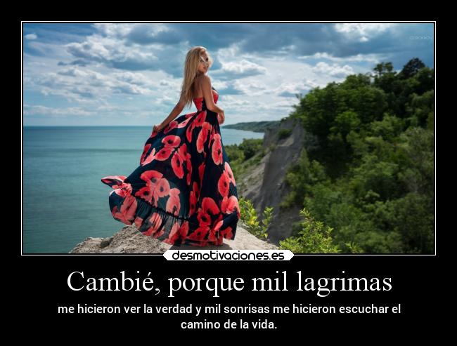 Cambié, porque mil lagrimas - 