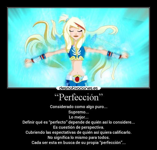 “Perfección” -