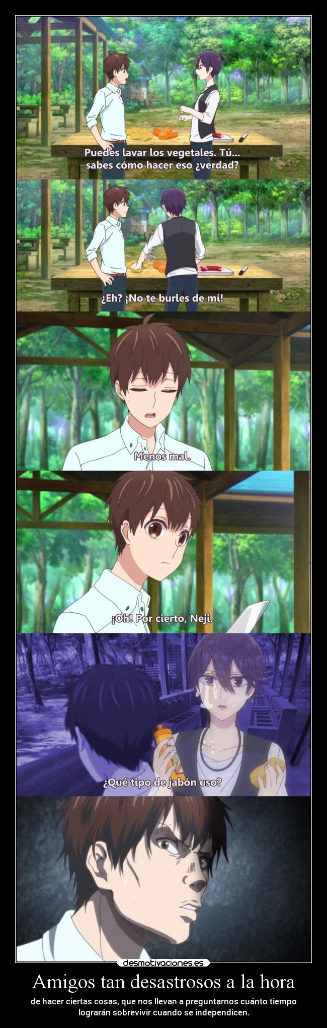 carteles amigos anime humor risa fail amigos amistad raptorhunters harukaze erosekai koitouso yosoyesedesastroso desmotivaciones