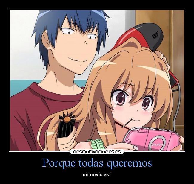 carteles anime amor perfecto toradora desmotivaciones