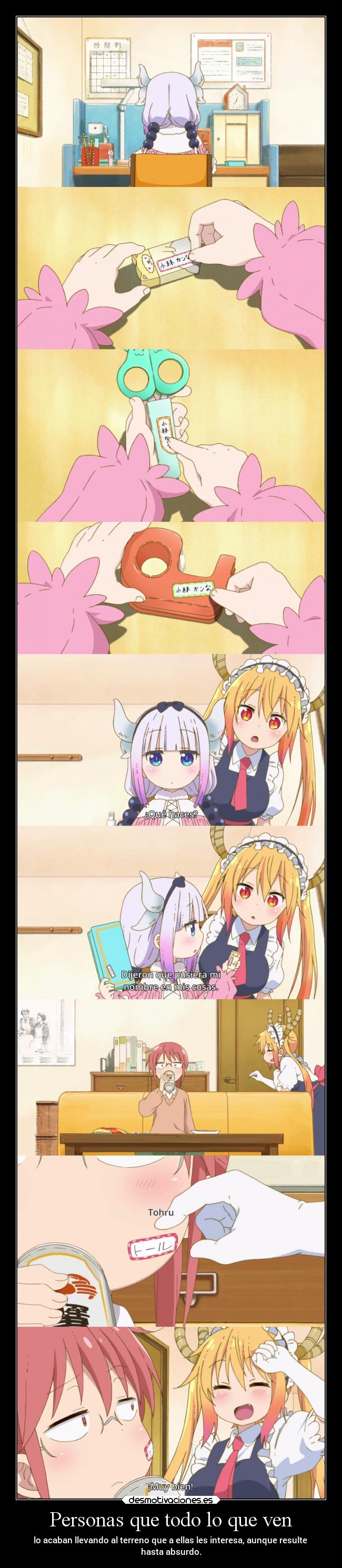 carteles anime humor risa amor fail raptorhunters harukaze erosekai kobayashisanchinomaiddragon maiddragon desmotivaciones