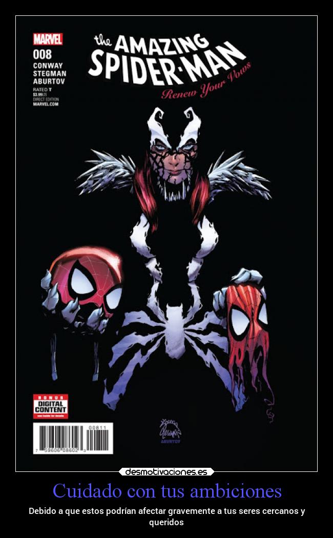 Cuidado con tus ambiciones - Debido a que estos podrían afectar gravemente a tus seres cercanos y
queridos