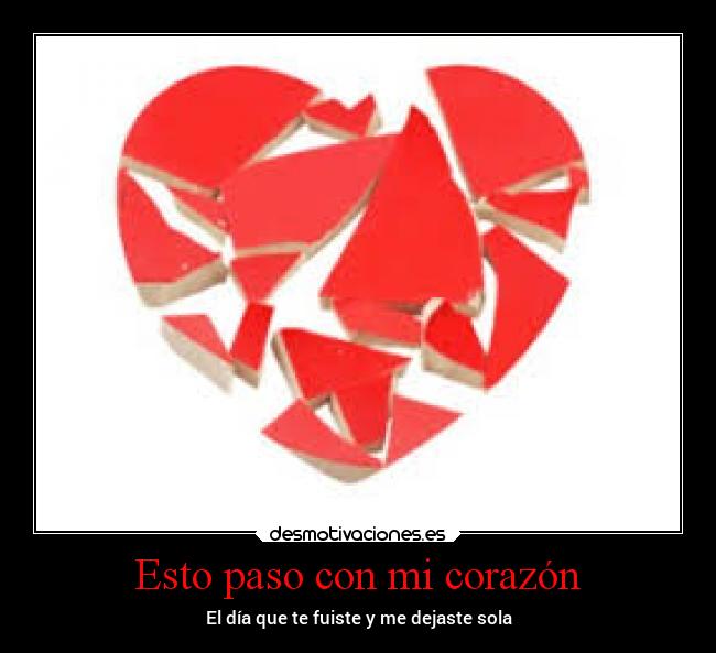Esto paso con mi corazón - El día que te fuiste y me dejaste sola