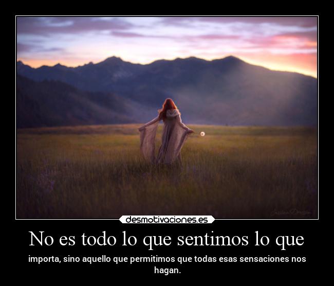 No es todo lo que sentimos lo que -