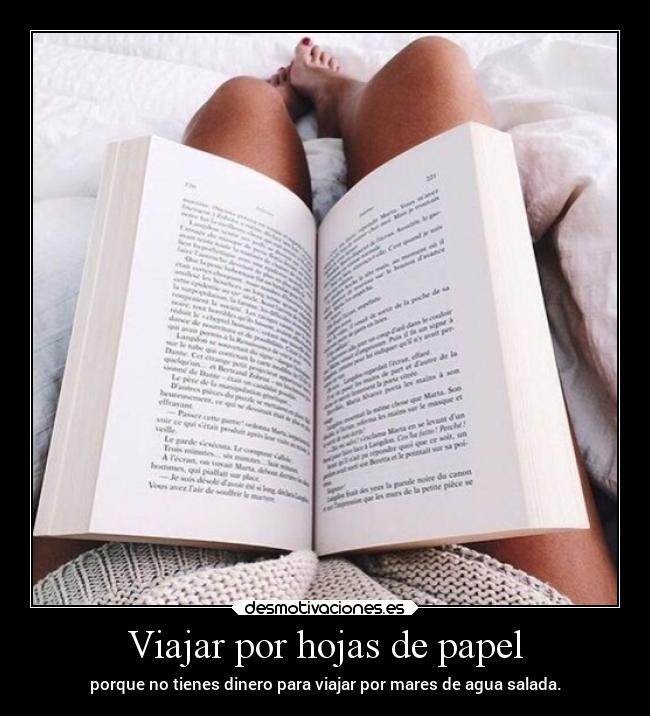 Viajar por hojas de papel -