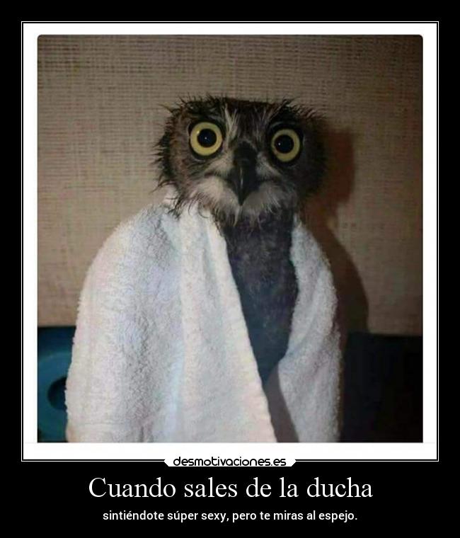 Cuando sales de la ducha -