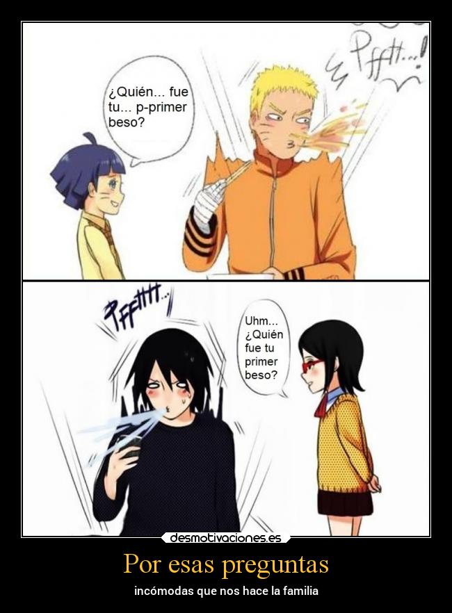 carteles familia naruto preguntas incomodas desmotivaciones