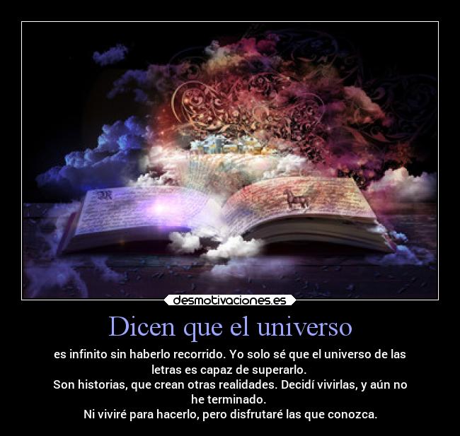 Dicen que el universo -
