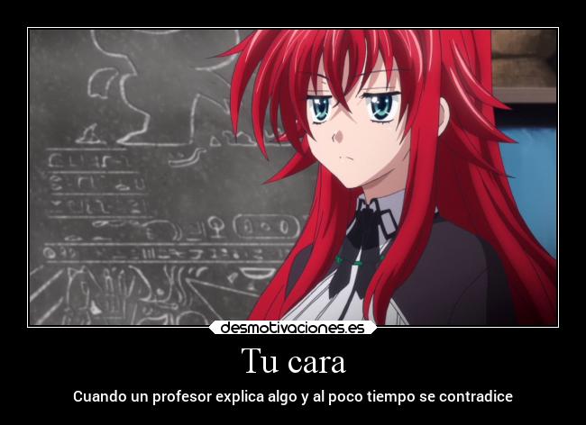 Tu cara - Cuando un profesor explica algo y al poco tiempo se contradice