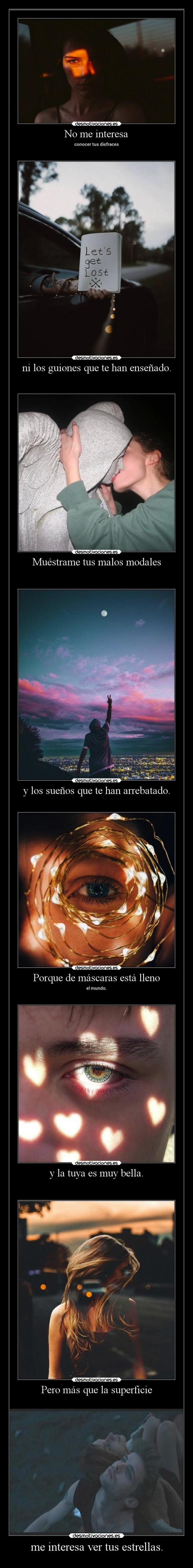 me interesa ver tus estrellas. -