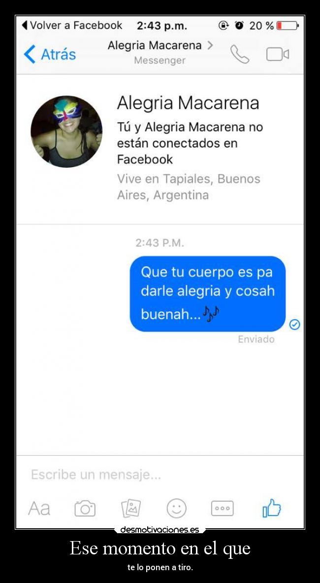 Ese momento en el que - te lo ponen a tiro.