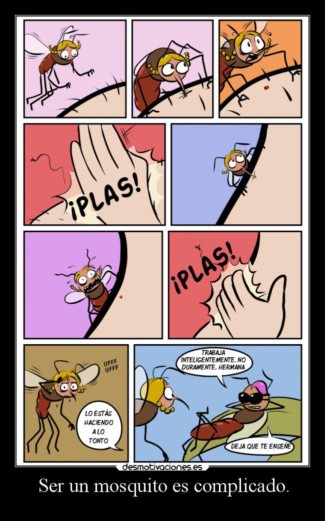 Ser un mosquito es complicado. -