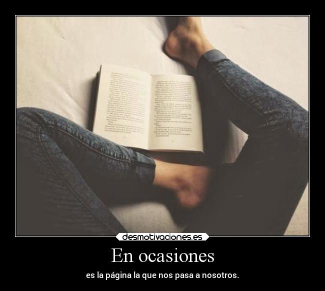 En ocasiones - es la página la que nos pasa a nosotros.