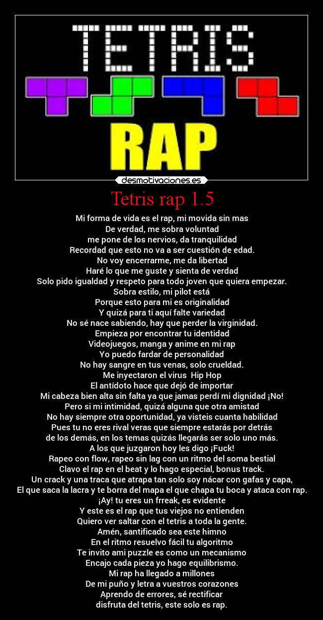 carteles vida marionobros locosdeamor eqilibrio tetris rap laalianzarebelde lossupervivientes desmotivaciones