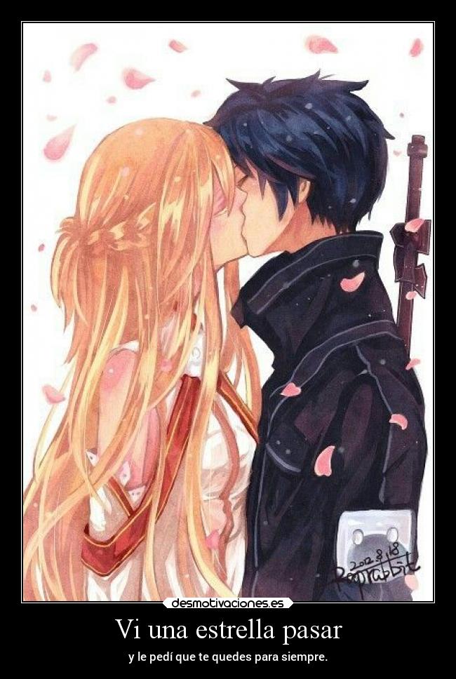 Vi una estrella pasar -