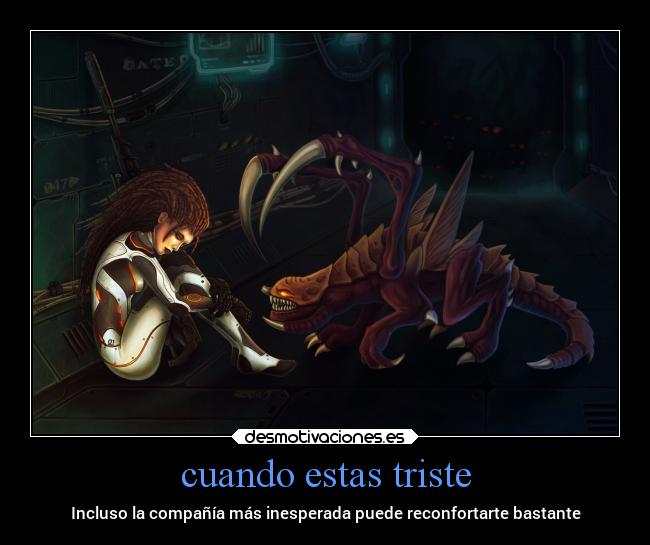 cuando estas triste - Incluso la compañía más inesperada puede reconfortarte bastante