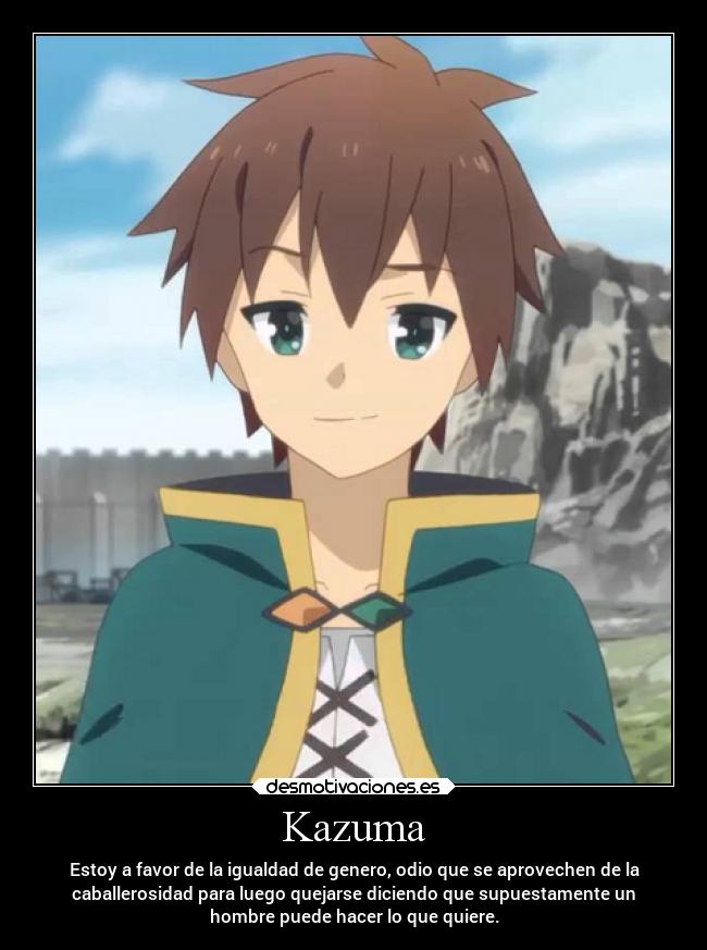 carteles anime risa comedia kazuma desmotivaciones