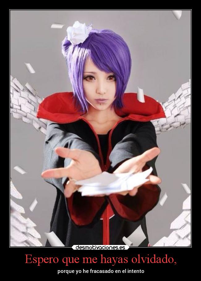 carteles anime vida sentimientos frase que seme ocurrio hace muchisimo tiempo cosplay konan desmotivaciones